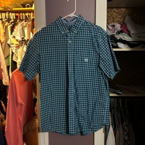 Chaps striped button down size large